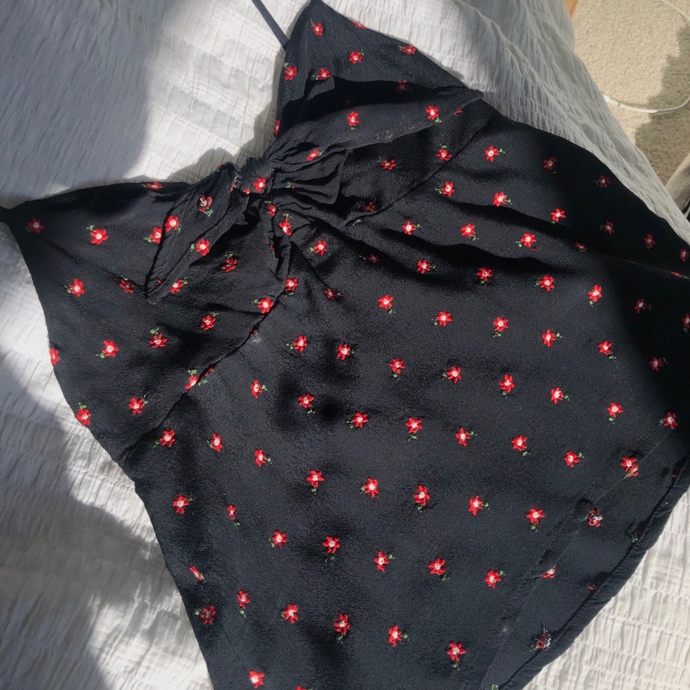 VERY RARE brandy tank top with red flowers